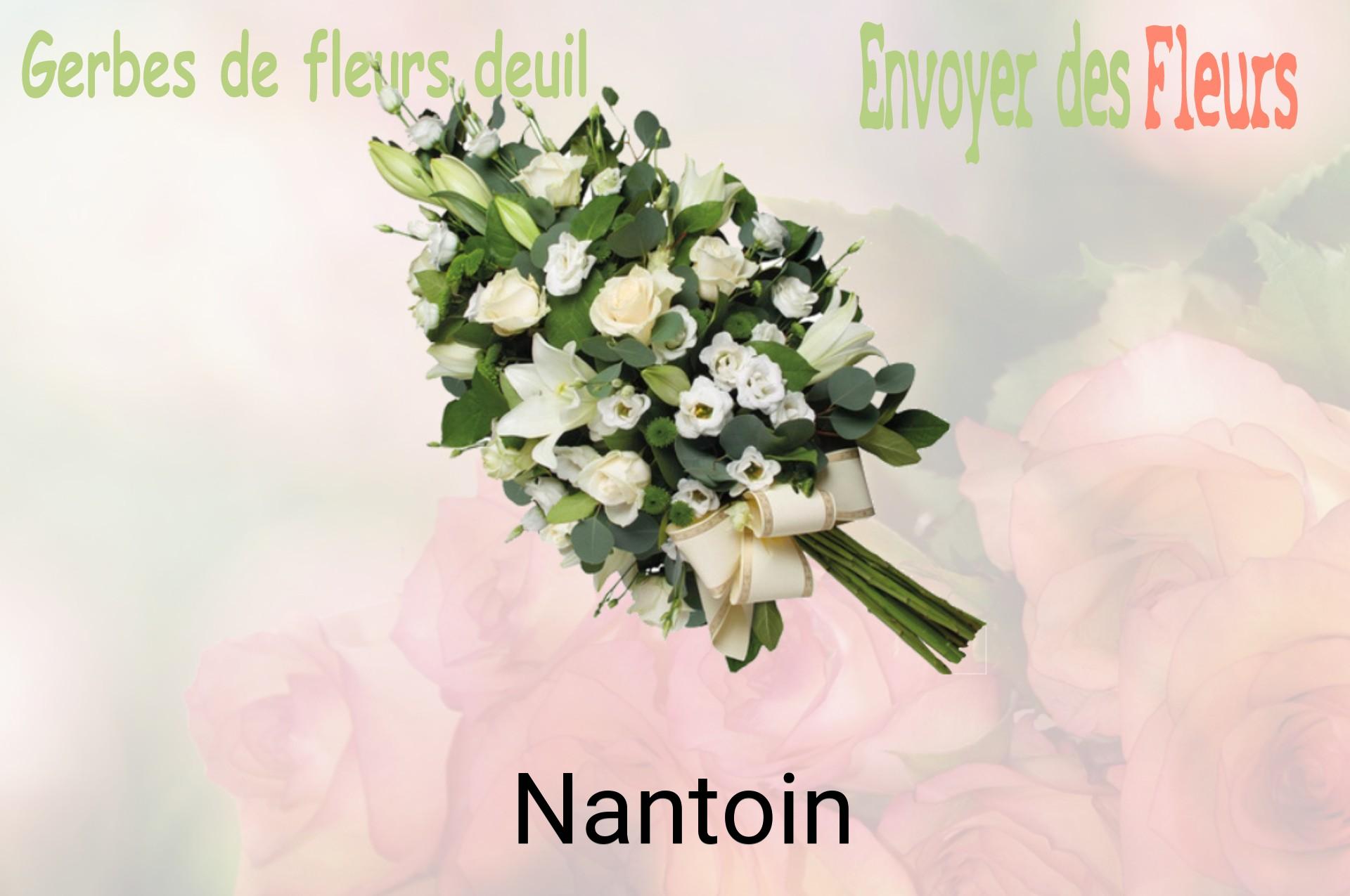 Gerbe de fleurs de deuil livrée à Nantoin